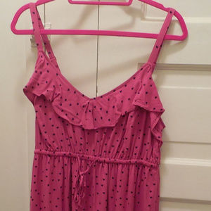 Torrid pink heart print dress size 1 EUC